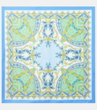 Etro Floral silk twill scarf
