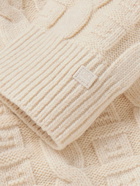 Acne Studios - Kelvir Face Cable-Knit Wool-Blend Sweater - Neutrals