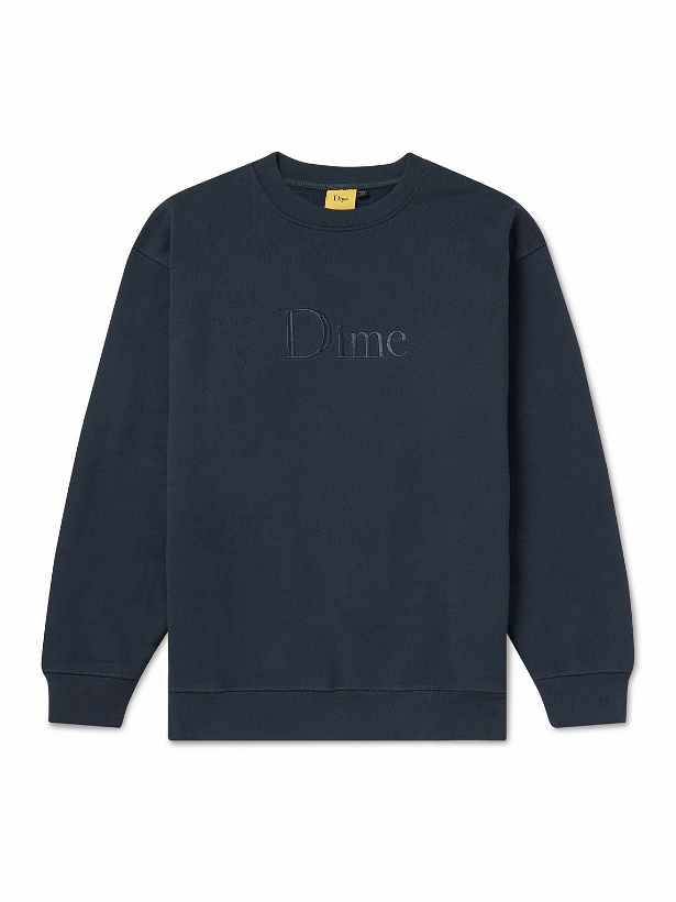 Photo: DIME - Logo-Embroidered Cotton-Jersey Sweatshirt - Blue
