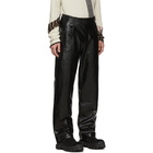 Kiko Kostadinov Black Leather Irene Trousers