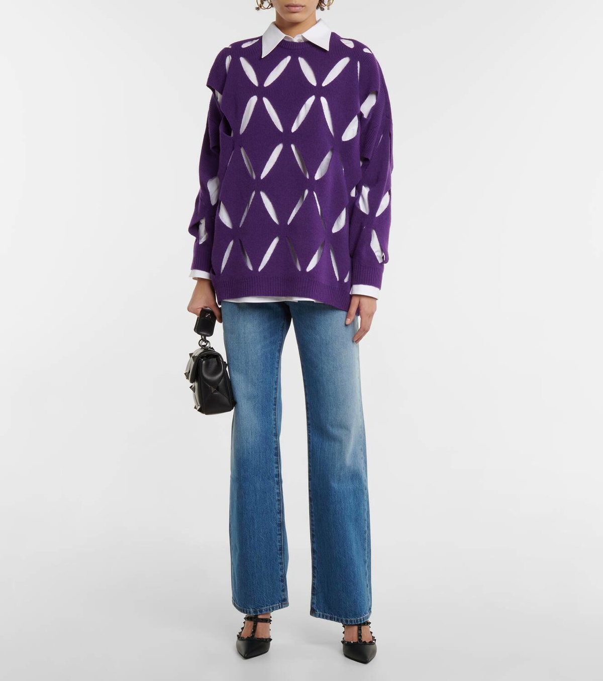 Valentino Beige Virgin Wool Sweatshirt main image 1