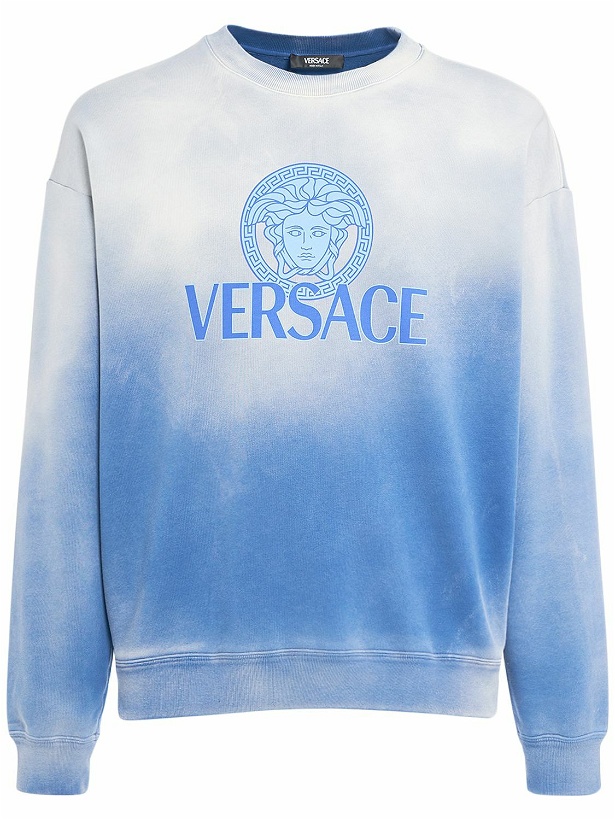 Photo: VERSACE - Degradé Logo Cotton Sweatshirt