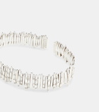 Suzanne Kalan 18kt white gold cuff bracelet with diamonds