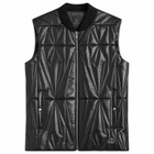 Rick Owens x Moncler Geocamo Flight Leather Vest in Black