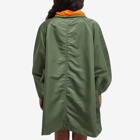 TOGA Women's Nylon Twill Poncho Jacket in Khaki