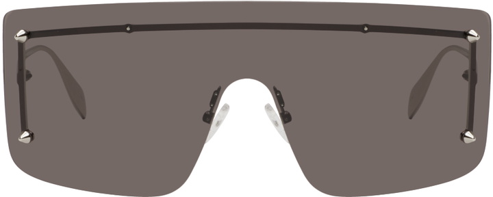 Photo: Alexander McQueen Silver Spike Studs Mask Sunglasses