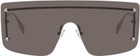 Alexander McQueen Silver Spike Studs Mask Sunglasses