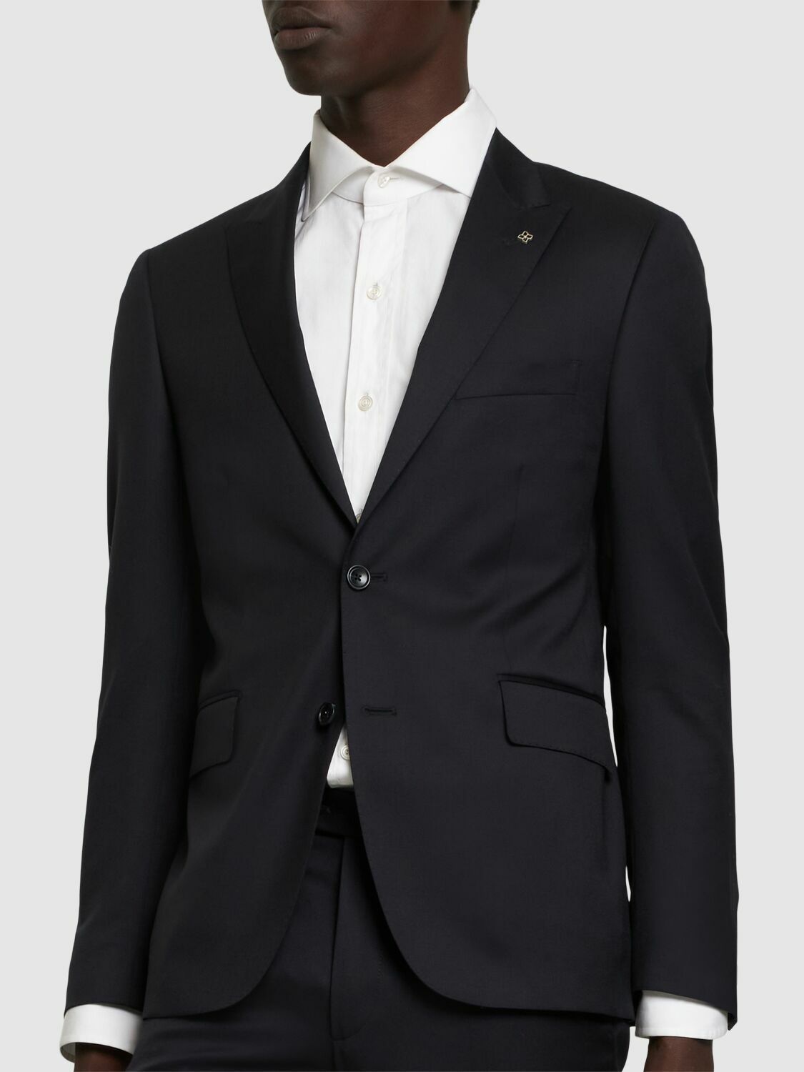 Tagliatore single-breasted wool dinner suit - Black