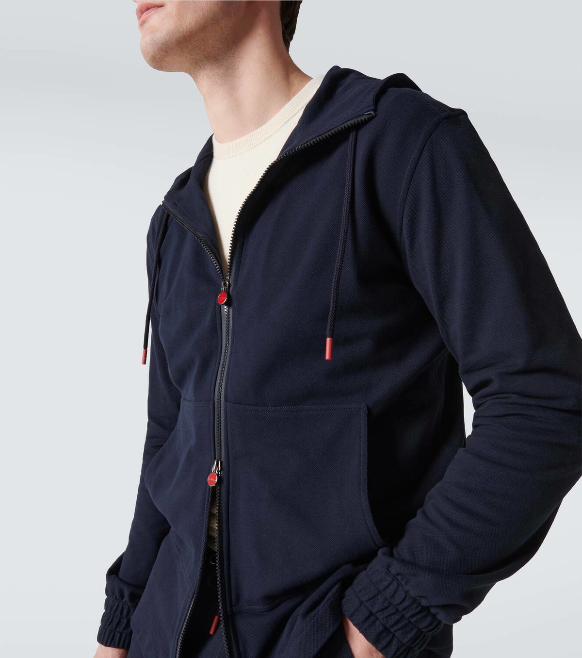 Kiton Cotton jersey hoodie and sweatpants set
