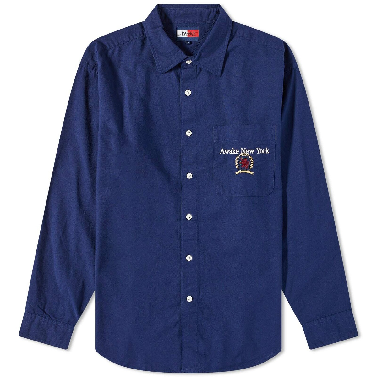 Photo: Tommy Jeans x Awake NY Button Down Shirt in Yale Navy