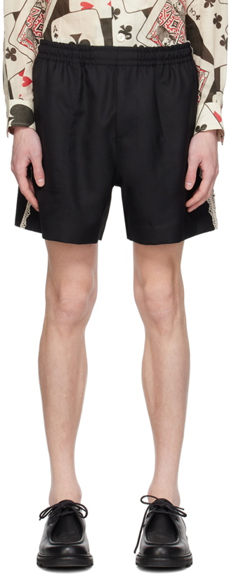 Photo: Bode Black Lacework Shorts
