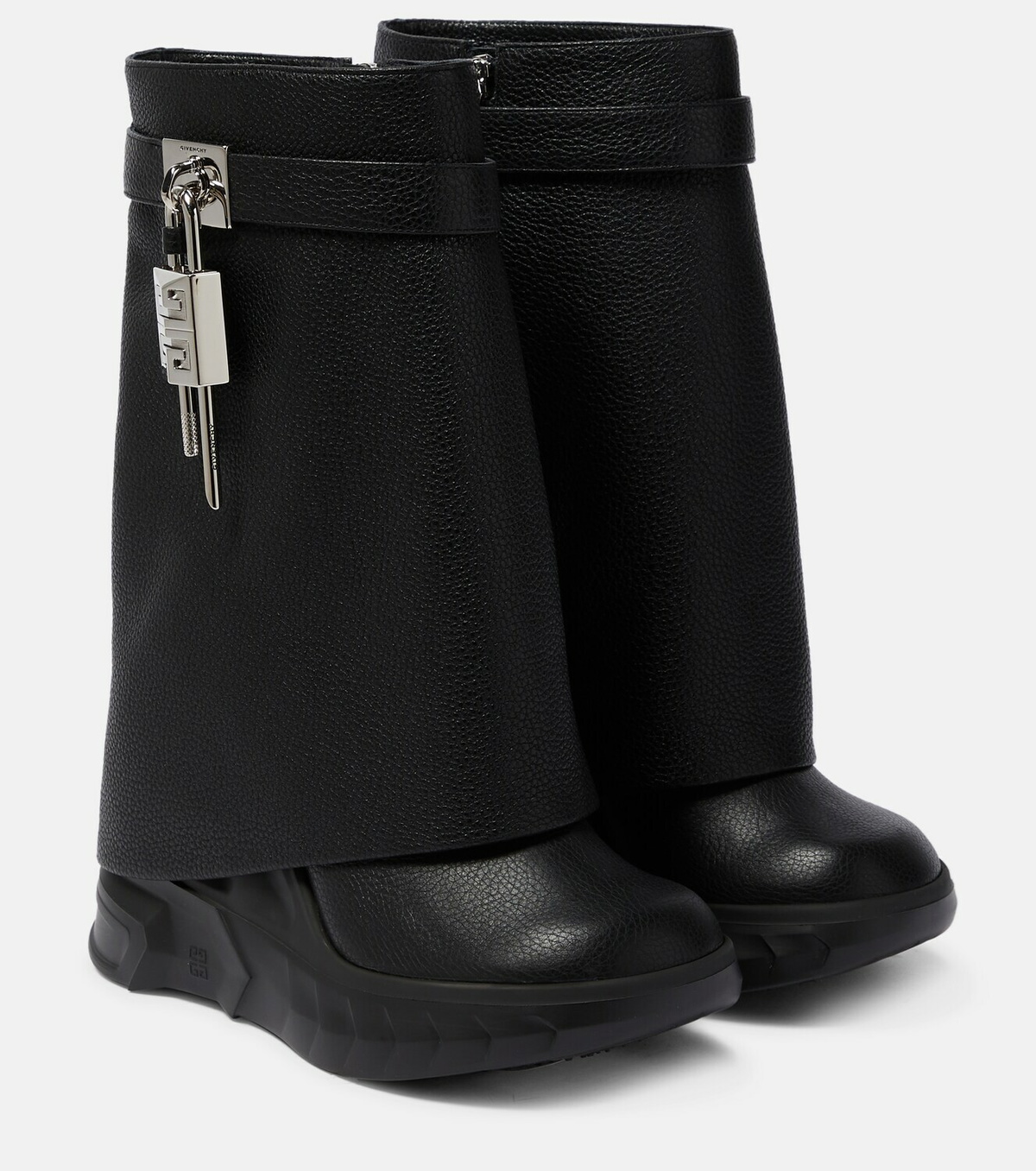 Givenchy - Shark Lock leather ankle boots Givenchy