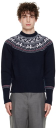 Thom Browne Navy Fairisle Sweater
