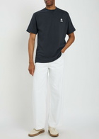 Sandbanks Badge Appliquéd Cotton T-shirt Navy