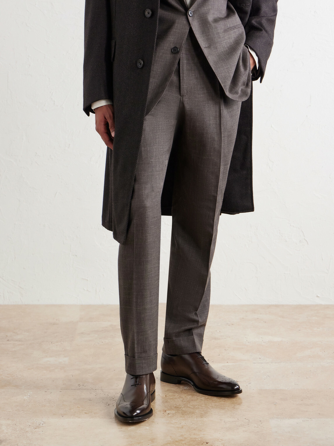 Berluti - Alessandro Ajoure Leather Oxford Shoes - Brown