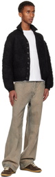 Eckhaus Latta Black Teddy Cardigan