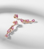 Suzanne Kalan 18kt rose gold drop earrings with sapphires and diamonds