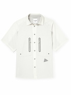 And Wander - Jersey and Mesh Shirt - White