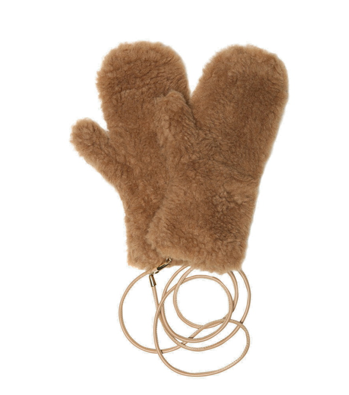 Photo: Max Mara - Ombrato camel hair and silk mittens