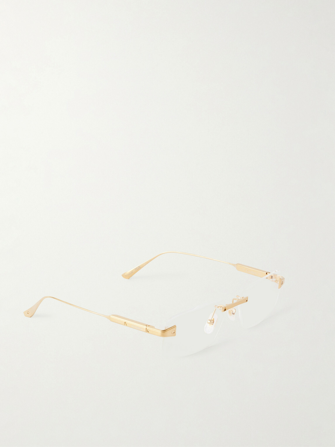 Cartier Eyewear - Santos de Cartier Gold-Tone Titanium Glasses - Gold