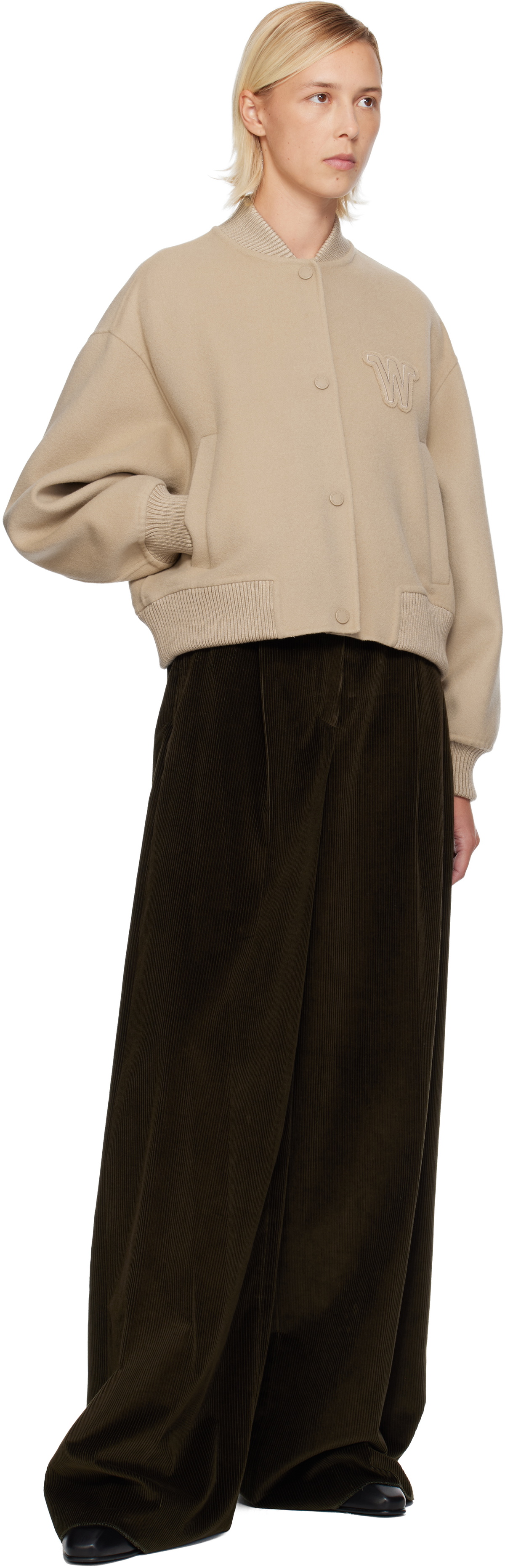 Weekend Max Mara Beige Zelante Bomber Jacket