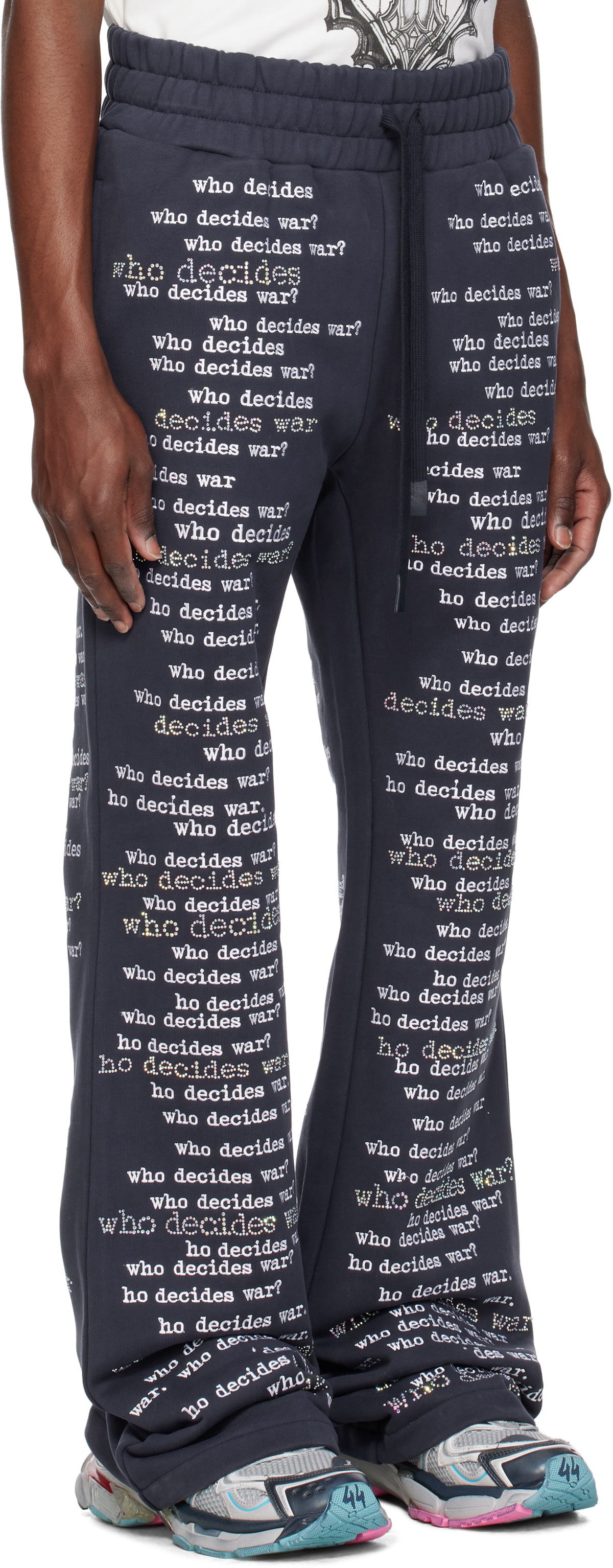 Who Decides War Navy 'WDW' Scripture Sweatpants