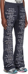 Who Decides War Navy 'WDW' Scripture Sweatpants