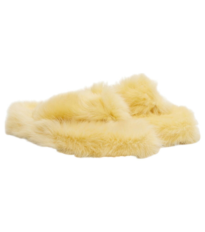 Photo: Acne Studios Shearling thong sandals