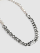 JIL SANDER Chain Necklace with Faux Pearls
