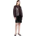 Courrèges Burgundy Vinyl Bomber Jacket