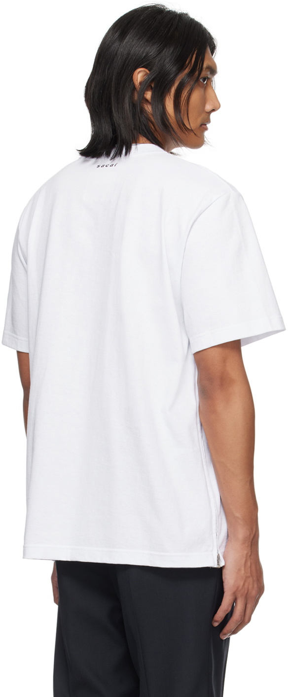 『sai TEE XL WHITE』 sacai White Zip T-Shirt Sacai