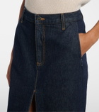 Khaite Anden denim midi skirt