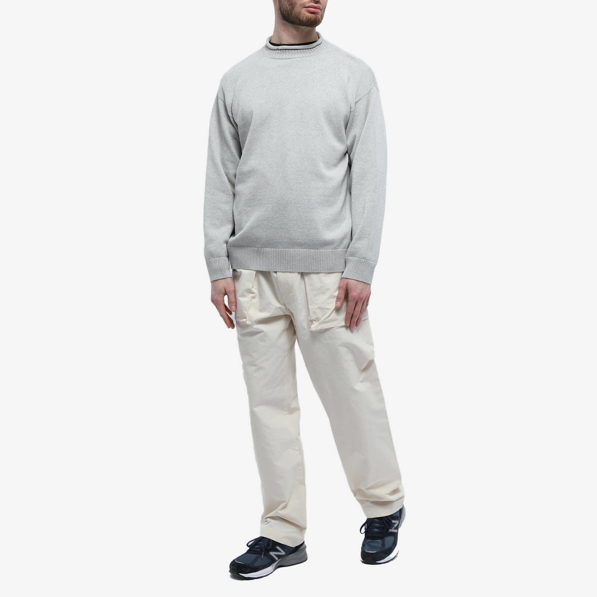 Arpenteur Men's Dock Sweater in Grey Melange Arpenteur