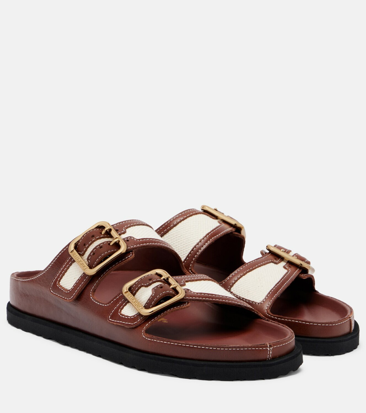 Birkenstock 1774 Arizona leather-trimmed sandals