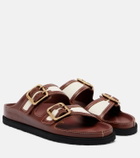Birkenstock 1774 Arizona leather-trimmed sandals