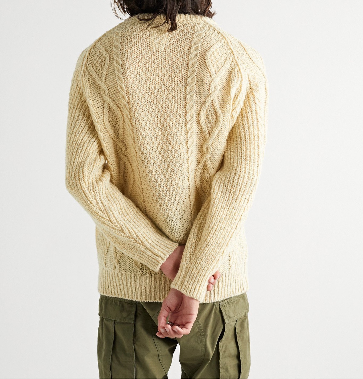 visvim - Bollard Button-Embellished Cable-Knit Wool Sweater