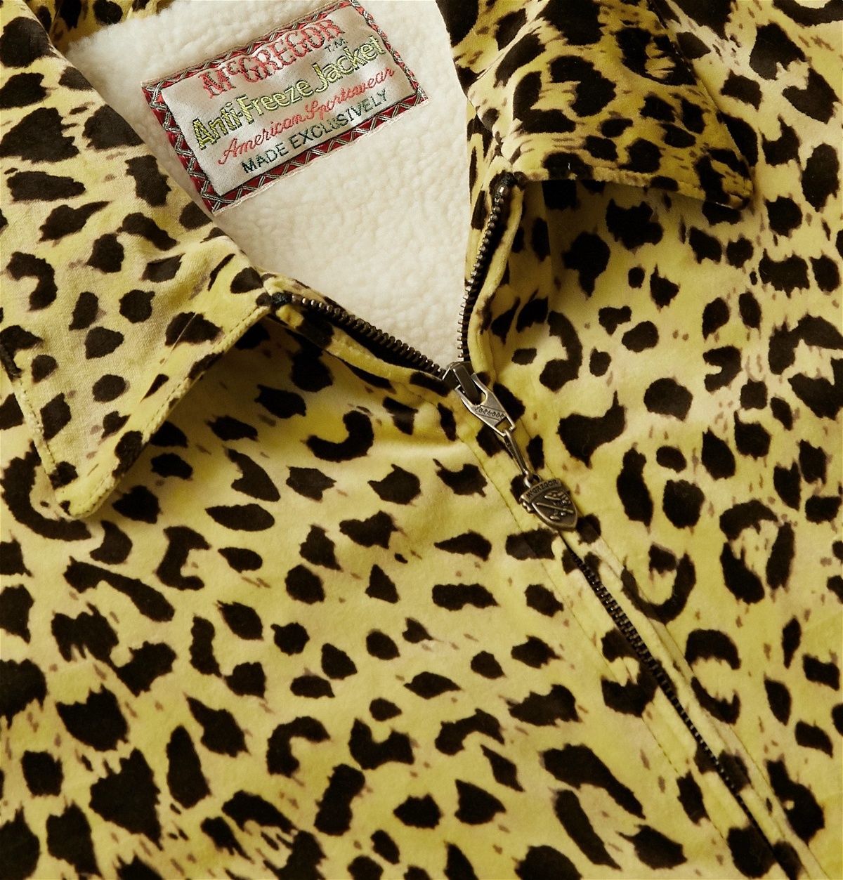 Wacko Maria McGregor Anti-Freeze Faux Shearling-Lined Leopard-Print  Cotton-Velvet Jacket Yellow Wacko Maria
