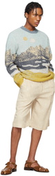 Holzweiler Blue & Yellow Haza Landscape Sweater