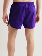 True Tribe - Wild Steve Straight-Leg Mid-Length Iridescent ECONYL Swim Shorts - Purple