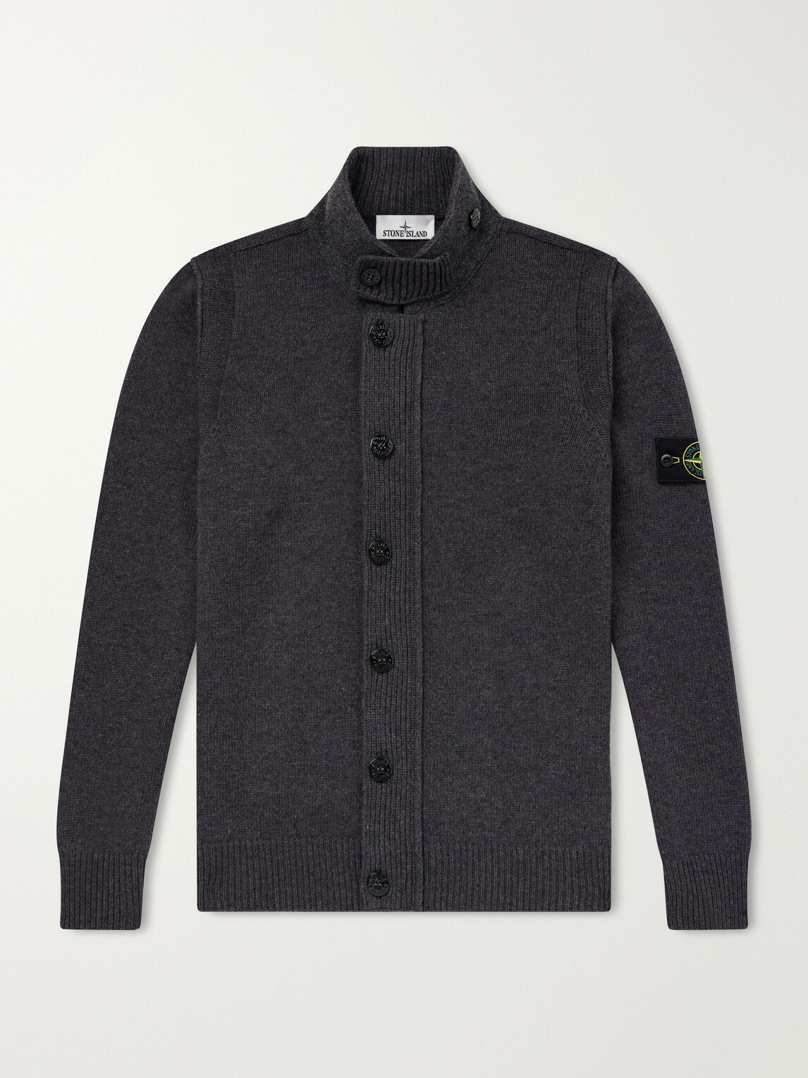Stone Island - Virgin Wool-Blend Cardigan - Gray