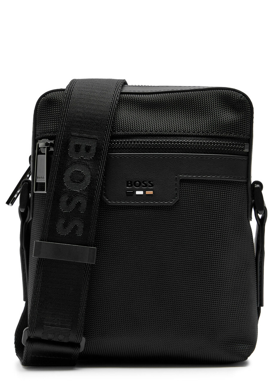 Boss Logo Woven Shell Cross-body bag - Black - One Size BOSS Boss Logo Woven Shell Cross-body bag - Black - One Size BOSS