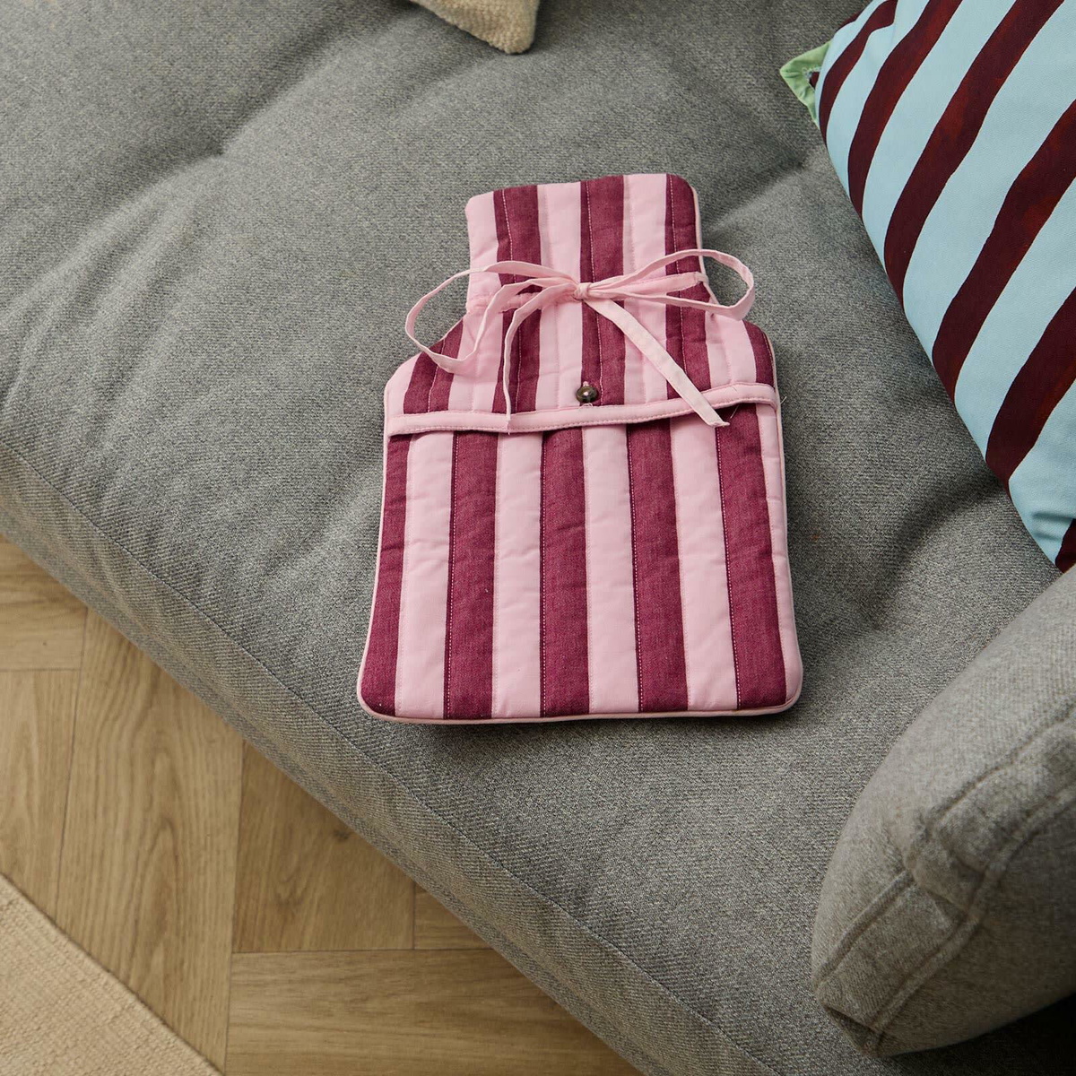 Damson Madder Women's Hot Water Bottle Cover in Pink 