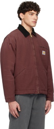 Carhartt Work In Progress Burgundy Winter OG Detroit Jacket