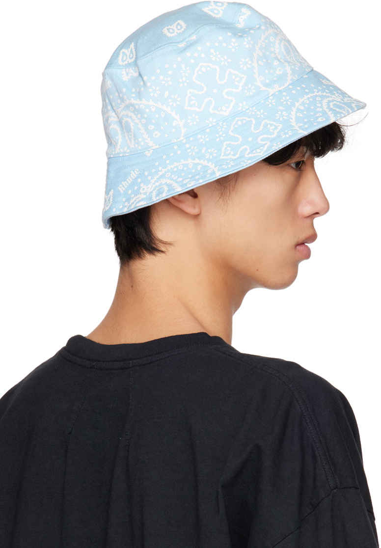 Rhude Blue Bandana Bucket Hat Rhude