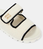 Miu Miu Logo crochet sandals