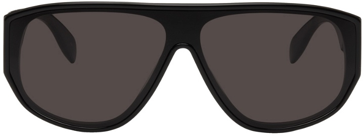 Photo: Alexander McQueen Black Graffiti Shield Sunglasses