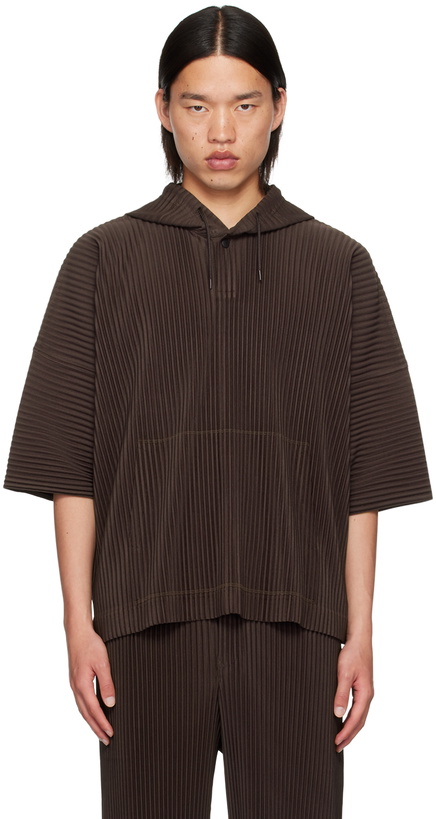 Photo: HOMME PLISSÉ ISSEY MIYAKE Brown Monthly Color June Hoodie