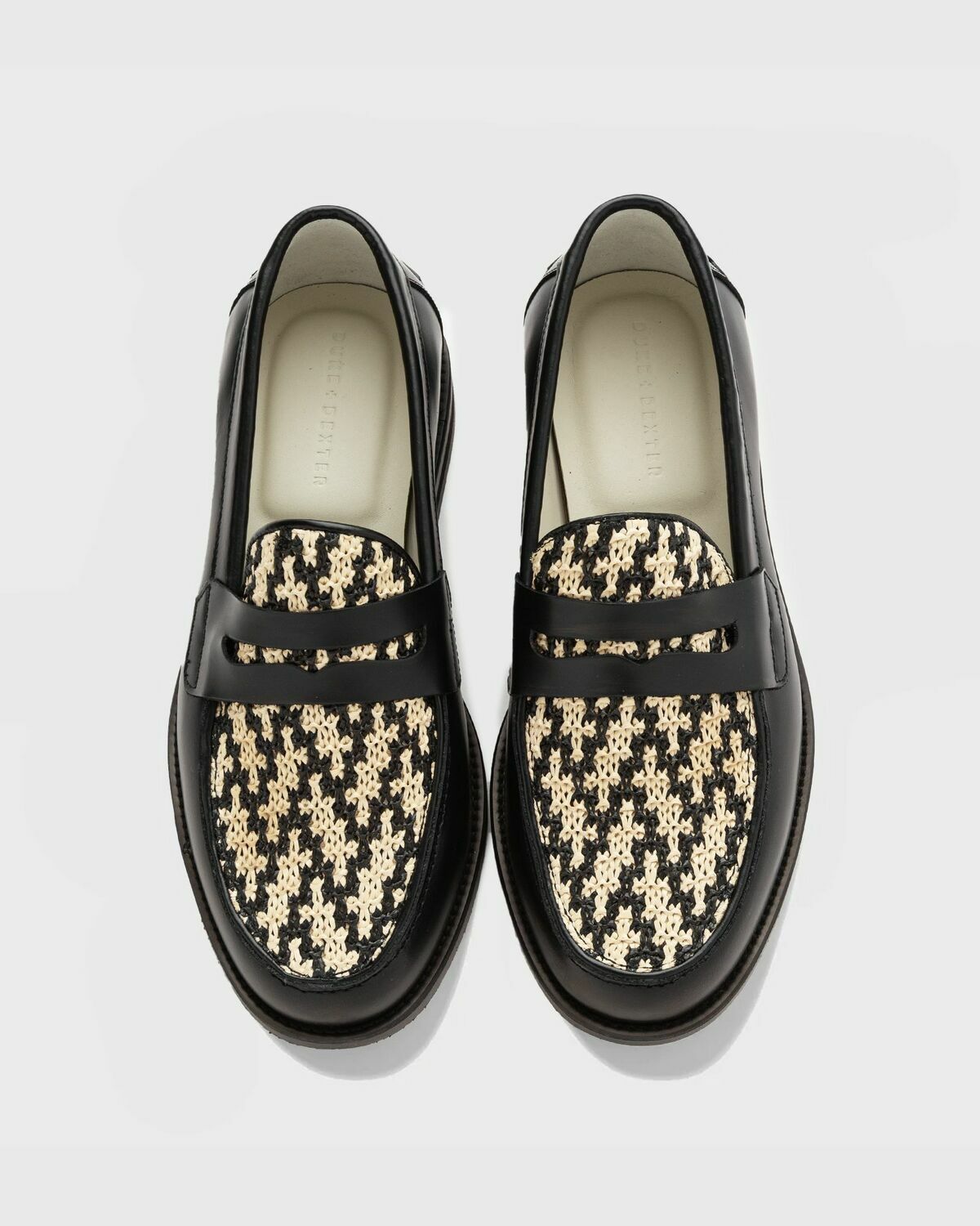 Duke & Dexter WILDE BOMBAY RATTAN LOAFER Black Mens Casual Shoe