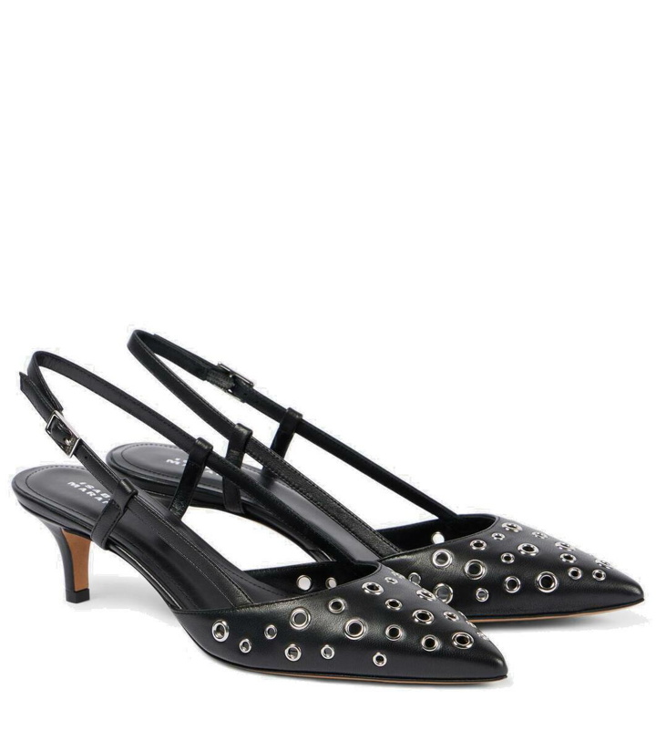 Photo: Isabel Marant Pilia leather slingback pumps