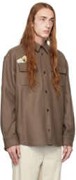 UNDERCOVER Brown Beaded Shirt